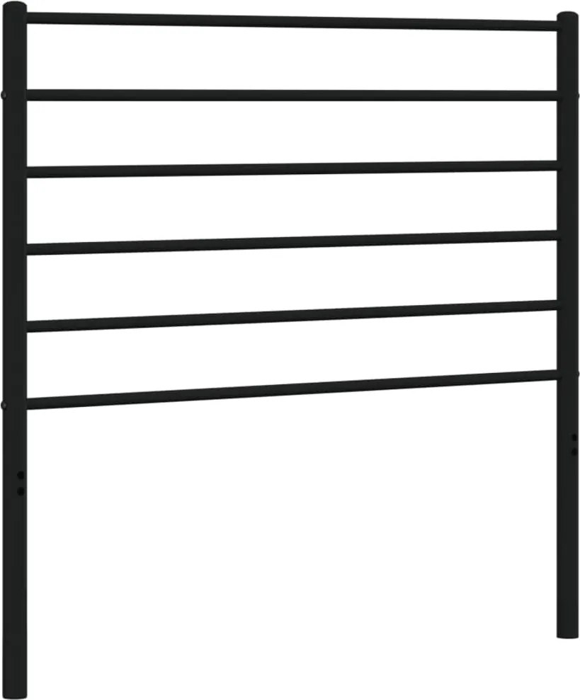 vidaXL Tăblie de pat de schimb metalică, negru, 80 cm