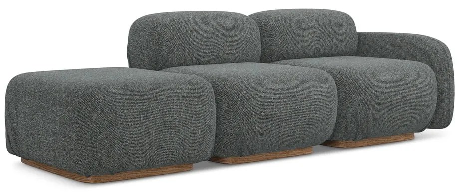 Șezlong modular gri (cu colț pe partea dreaptă) Ailani – Makamii