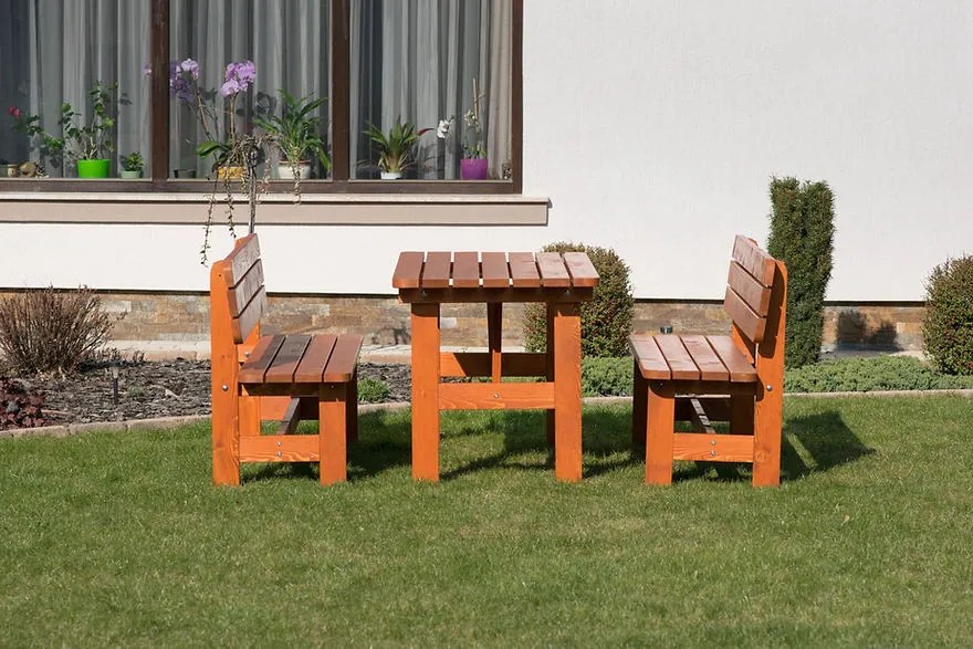 Set mobilier gradina Freistadt, 150 cm, cires