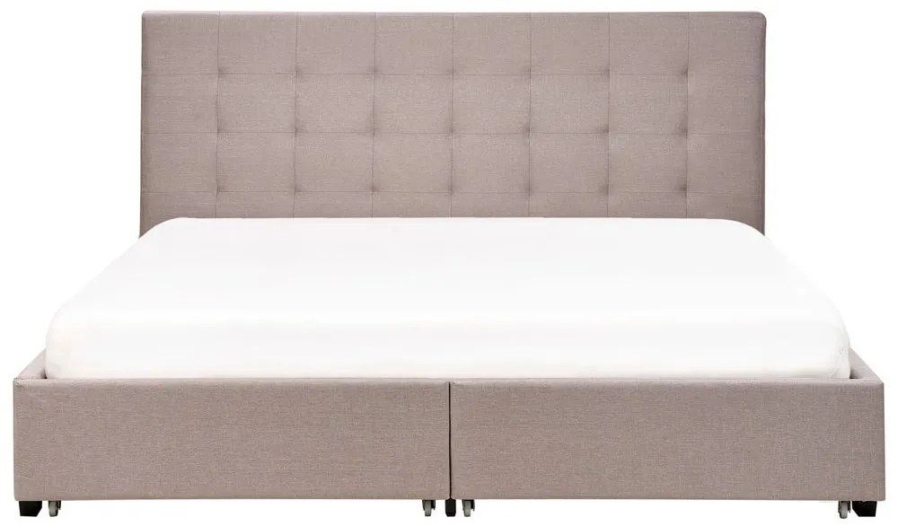 Pat matrimonial 180 cm ROLLA (cu spațiu de depozitare) (cu somieră) (gri deschis). 1007489