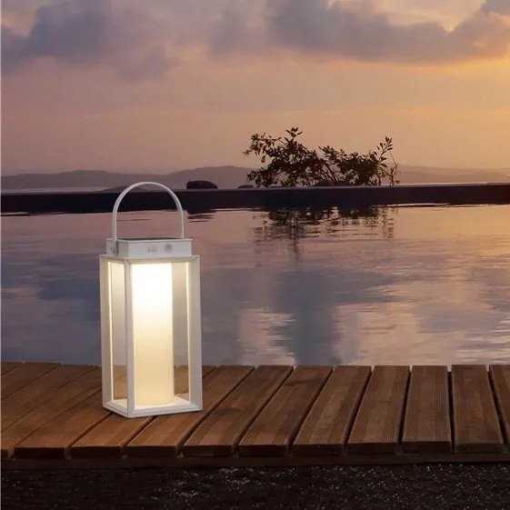 Lampa LED solara portabila iluminat exterior decorativ VERHAAL alba