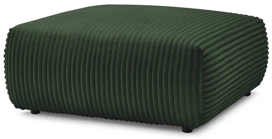 Taburet verde închis cu tapițerie din catifea reiată Lucien – Bobochic Paris