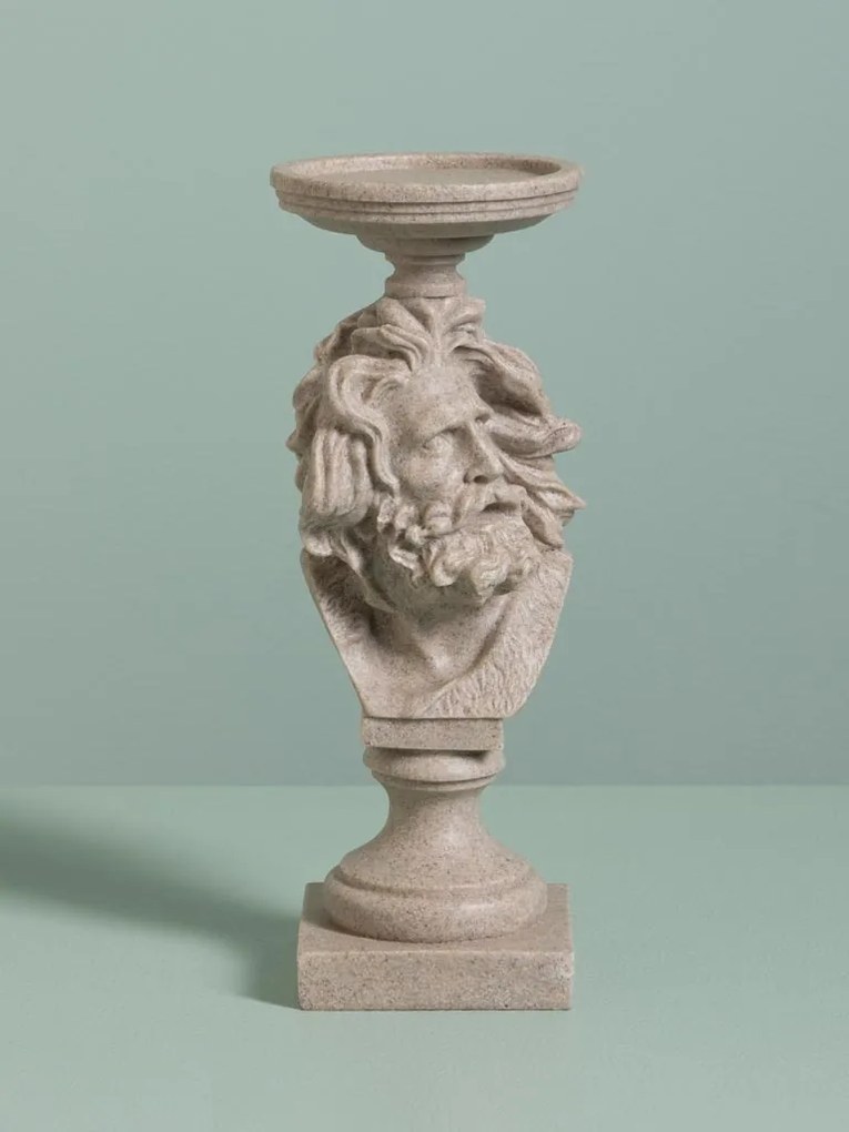 Suport lumanare din polirasină, „Antique Head”