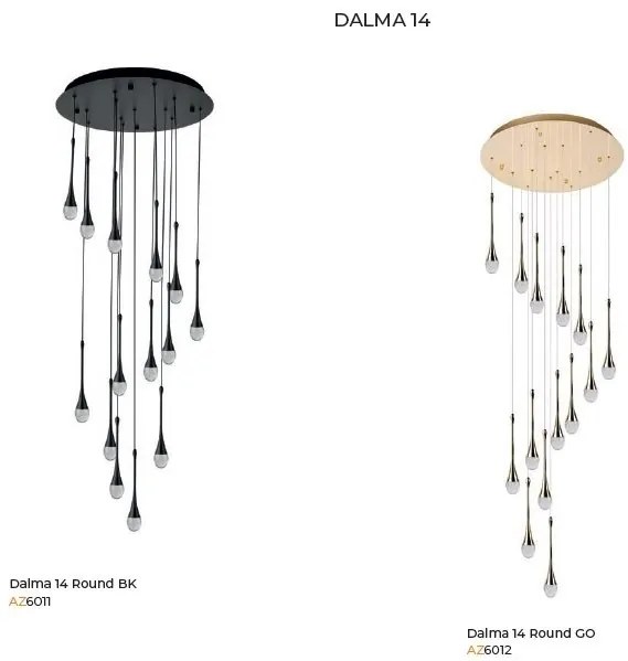 Lustra LED XXL suspendata design decorativ DALMA 14 round GO
