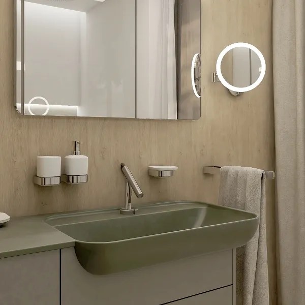 Suport de perete pentru prosoape NIMCO NK 30098-26 NIKAU 39 cm crom lucios