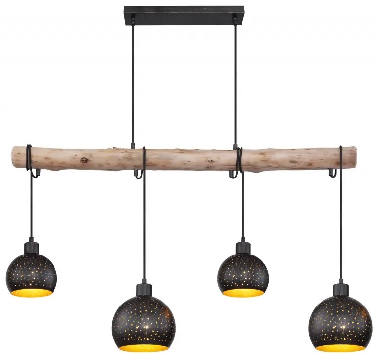 Lustra suspendata design modern ADAJA lemn 15452-4H GL