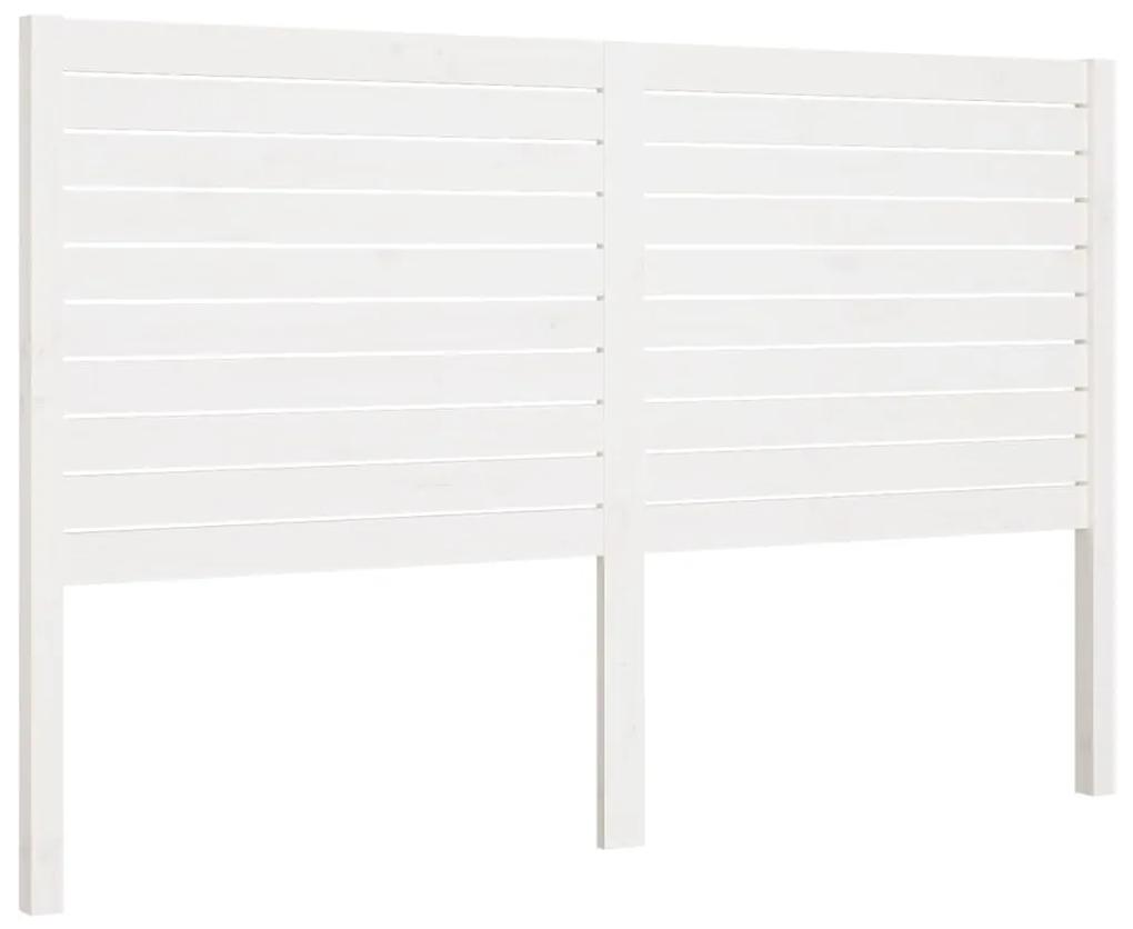 819036 vidaXL Tăblie de pat, alb, 186x4x100 cm, lemn masiv de pin