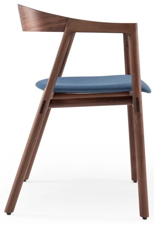 Scaun de dining albastru/maro Muna – Gazzda