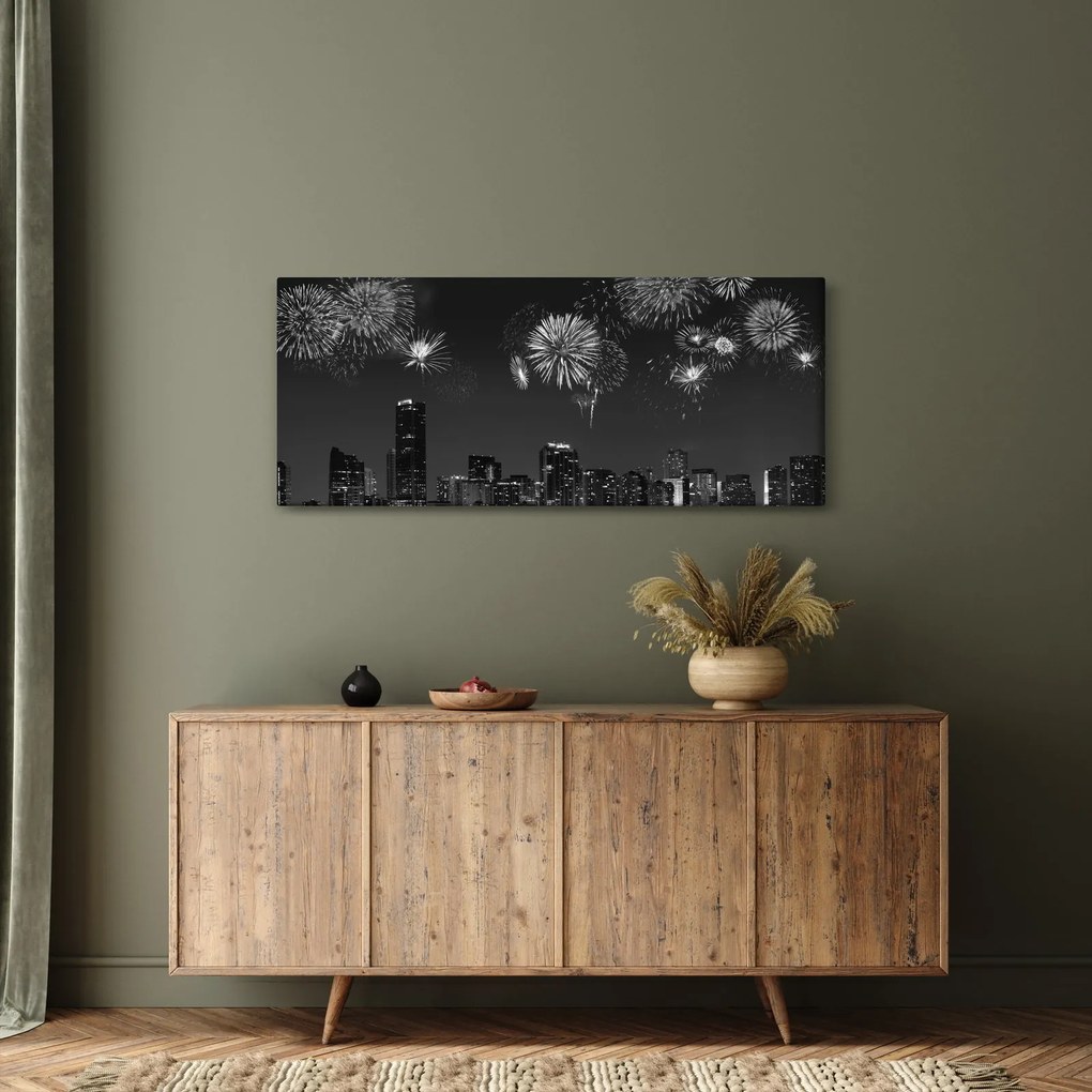 Tablou - Artificii in Miami (120x50 cm)