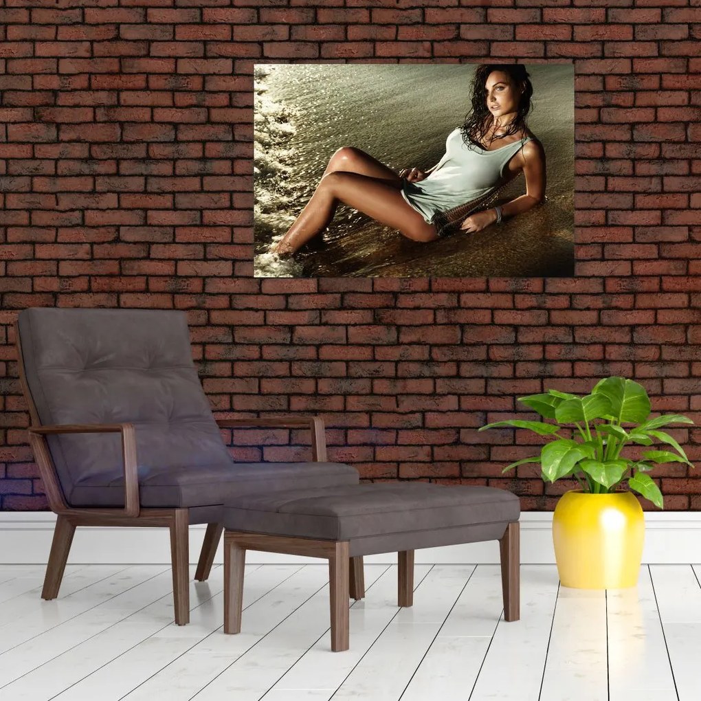 Tablou cu femeie pe plajă (90x60 cm)