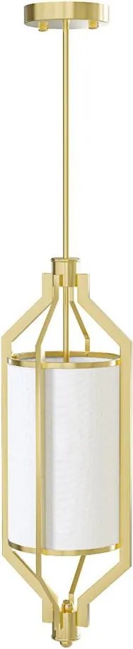 Open Design OR85860 - lustră pe tijă ZUNDO 1xE27/15W/230V alamă/alb