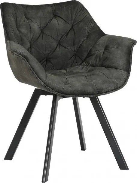 Scaun pivotant The Dutch Comfort, catifea verde inchis