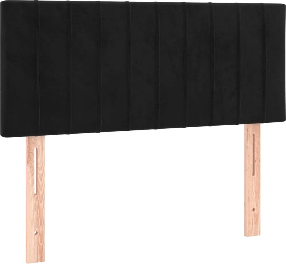 vidaXL Tăblie de pat, negru, 90x5x78/88 cm, catifea