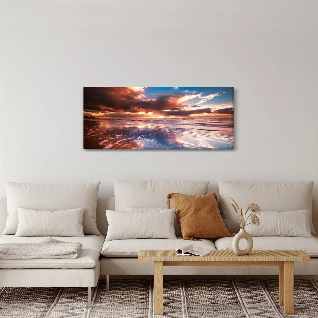 Tablou - Plaja de seară (120x50 cm)
