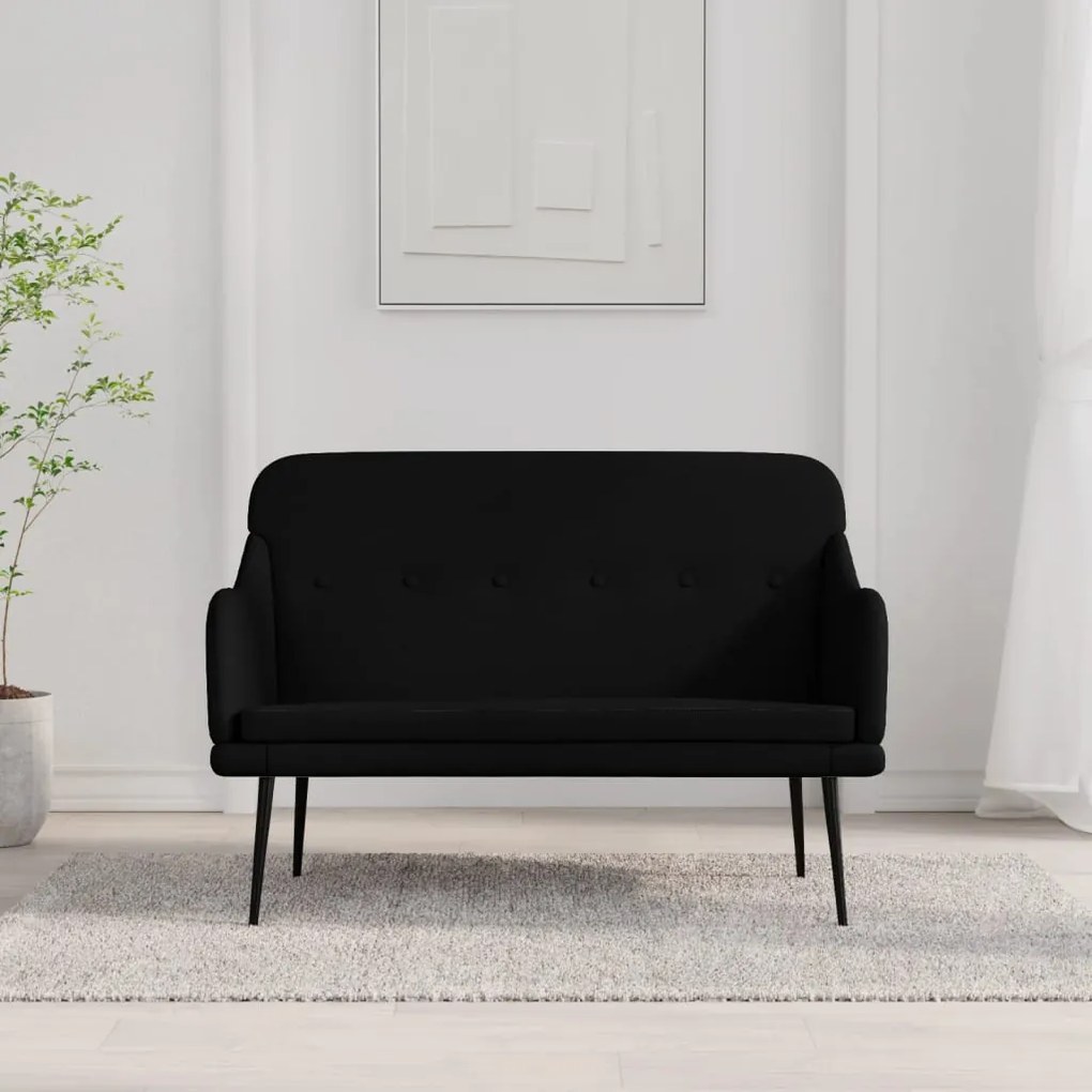 351485 vidaXL Bancă, negru, 110x76x80 cm, textil