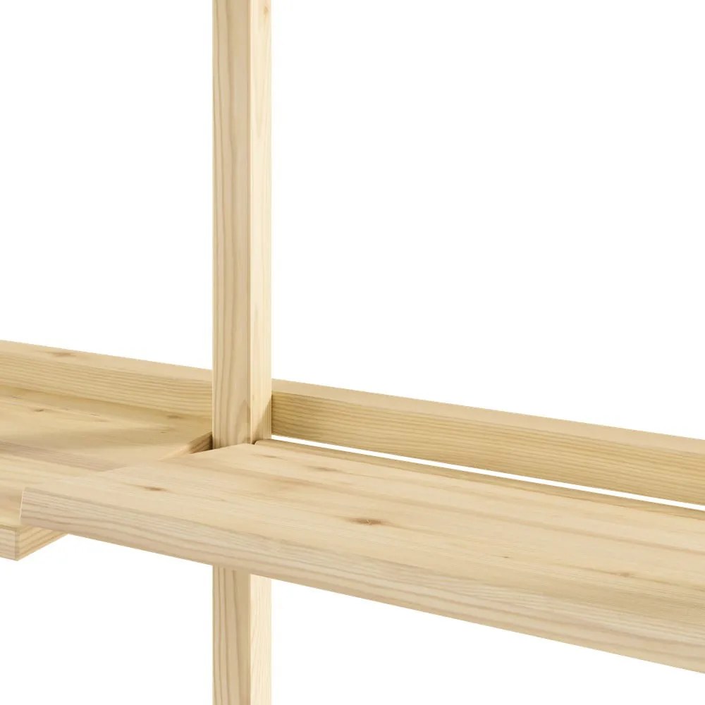 Bibliotecă de perete în culoare naturală din lemn de pin 192x47,5 cm Groove – Karup Design