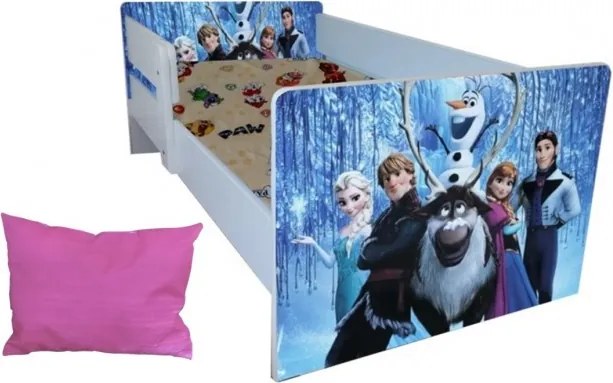 Pat tineret Frozen  2-9 ani ,saltea si pernuta cadou