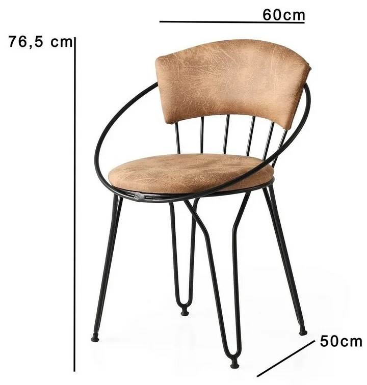 Set de scaune de sufragerie Istanbul Beige andBlack, 2 buc.