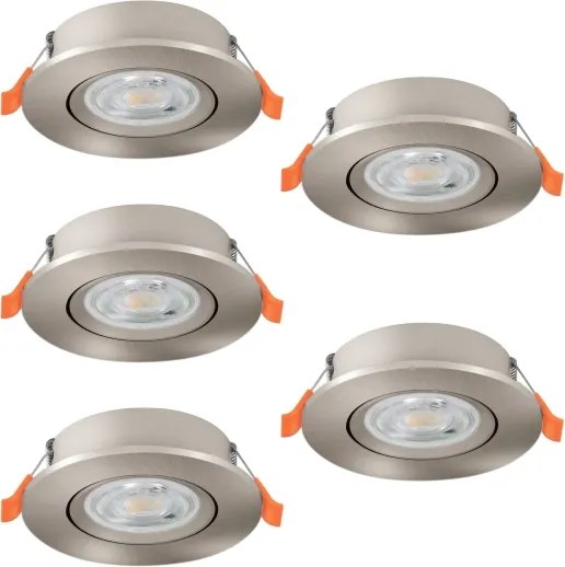 Eglo BARRANCO 902269 – Set 5 spoturi LED încastrate, 4,8 W, 230 V, crom