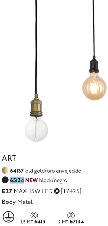 Pendul design minimalist Art negru 65134