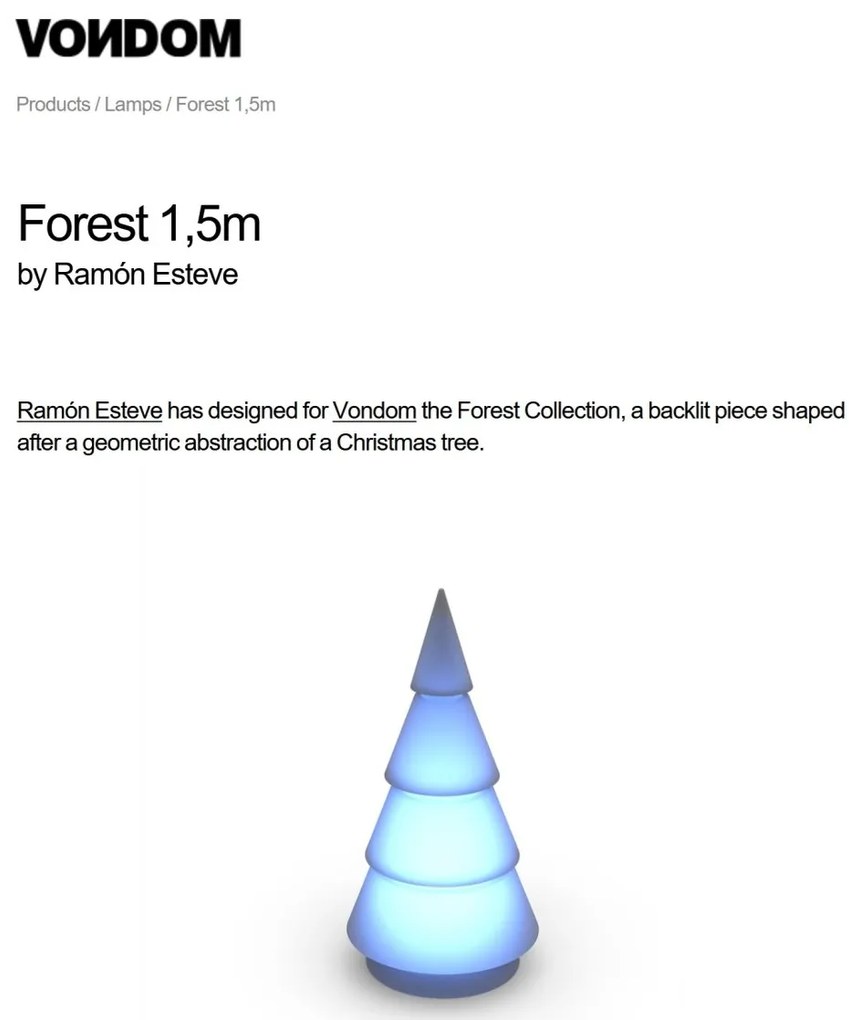 Brad Decorativ FOREST 1,5m ILUMINAT LED RGBW Vondom