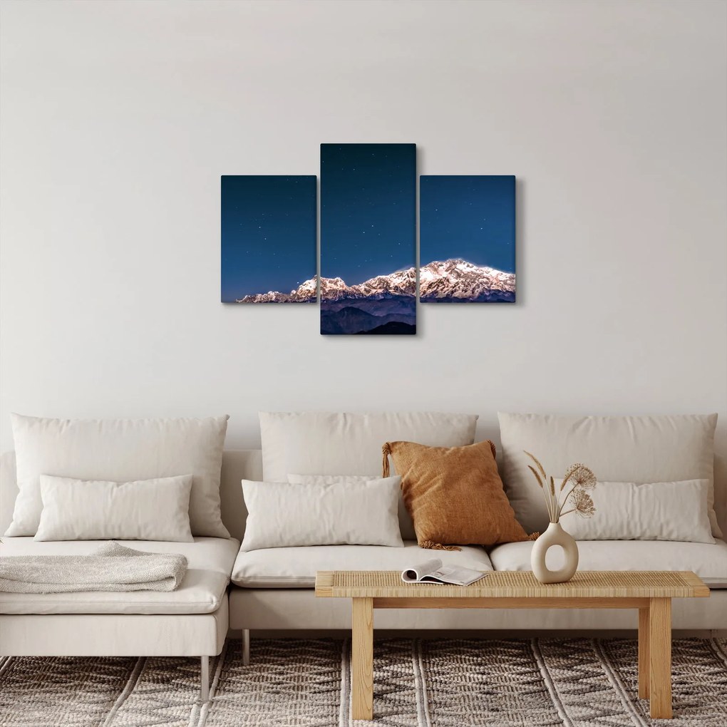 Tablou cu munți și cerul nocturn (90x60 cm)