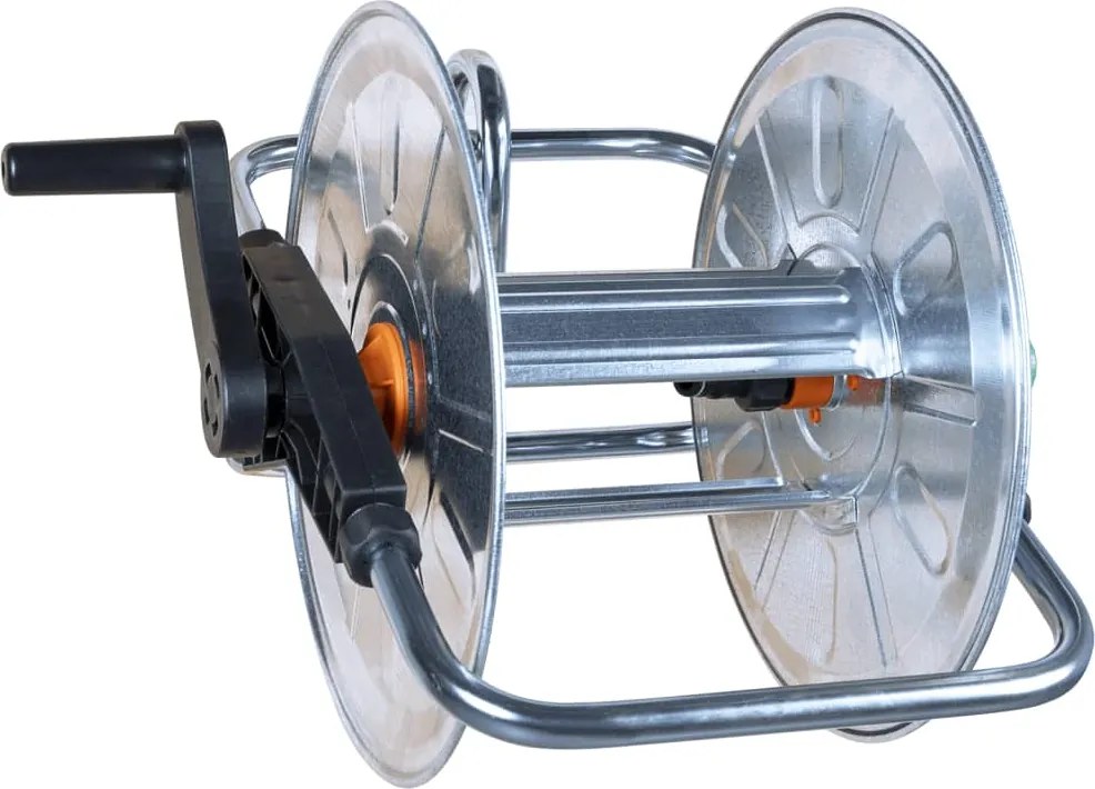 vidaXL Tambur de perete pentru furtun de 50 m 1/2" sau 35 m 3/4", oțel