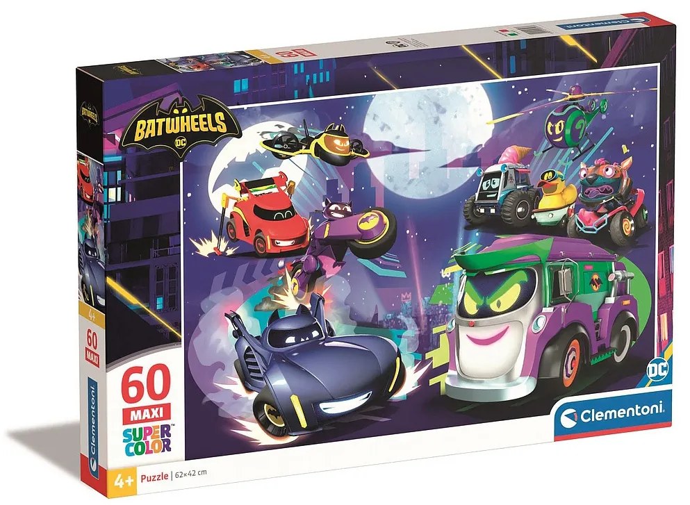 Batman Batwheels Puzzle maxi Clementoni cu 60 de piese