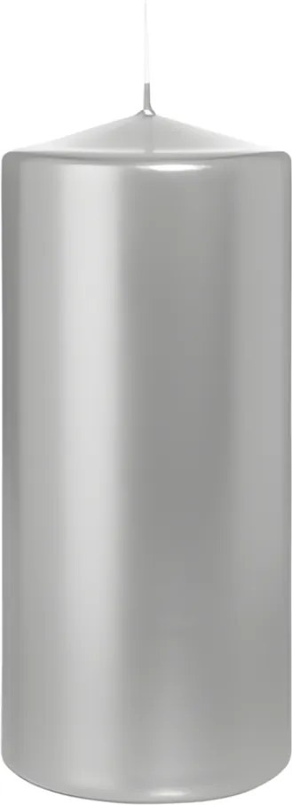 Lumanare cilindrica GALA 15 cm argintie