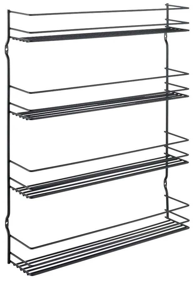 Organizator pentru mirodenii, de montat pe perete, din oțel inoxidabil – Metaltex