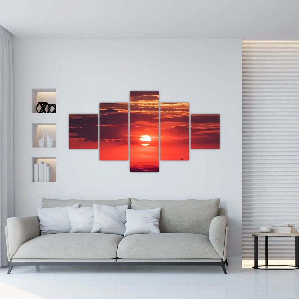 Tablou cu soarele colorat (125x70 cm), în 40 de alte dimensiuni noi