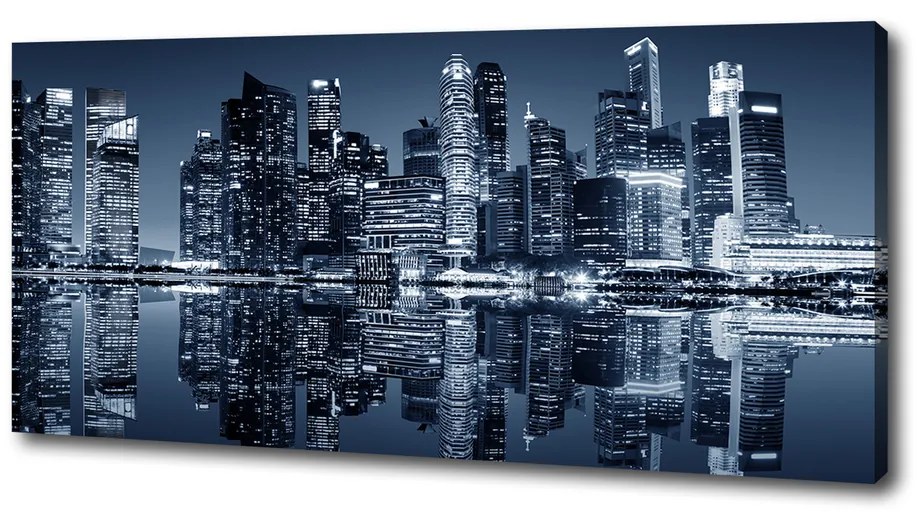Tablou canvas Singapore timp de noapte
