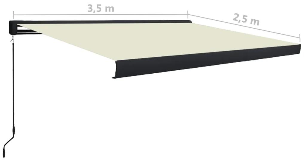 Copertina manuala tip caseta, crem, 350 x 250 cm cream (grey frame), 350 x 250 cm