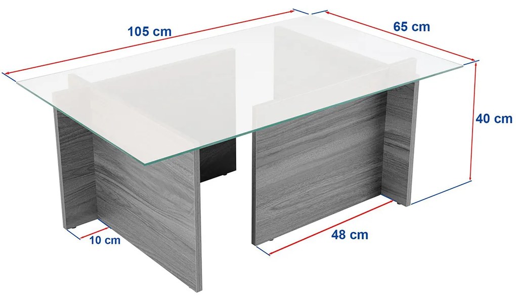 Măsuță de cafea Vetrino Anthracite