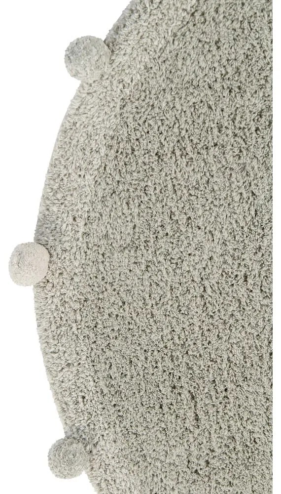 Covor pentru copii verde deschis lavabil/țesut manual din bumbac ø120 cm Bubbly Olive – Lorena Canals