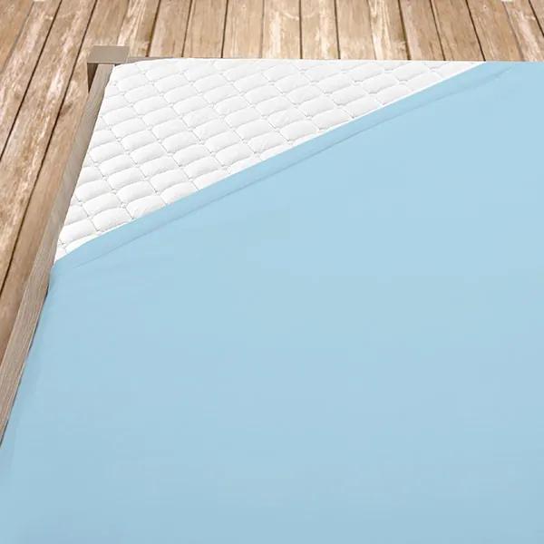 Cearsaf de pat din bumbac, albastru deschis albastru 220x240 cm