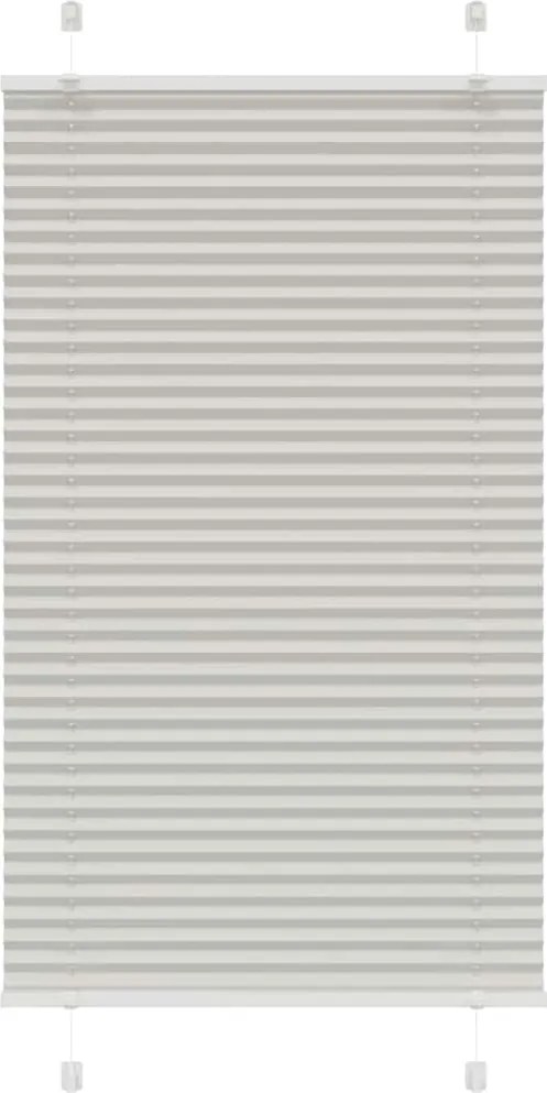 vidaXL Jaluzea plisată gri deschis 75x100cm Lățime țesătură 74,4 cm