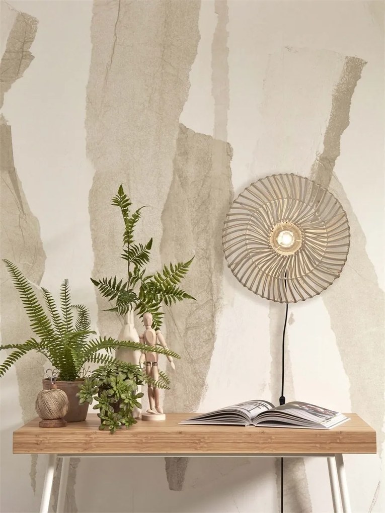 Aplica de perete eco din ratan Zanzibar flat 40cm S, white