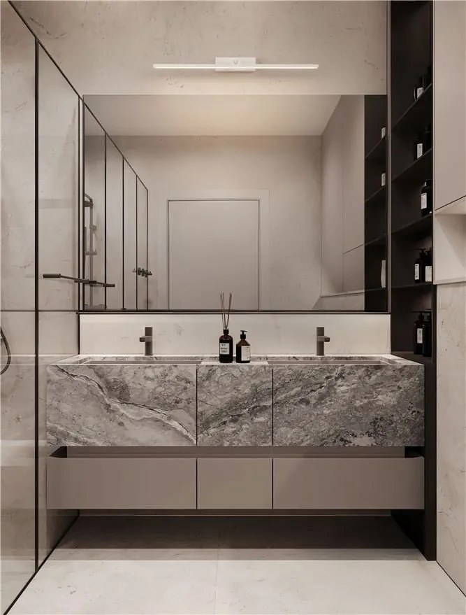 Aplica de perete LED baie IP44 MAREL alba