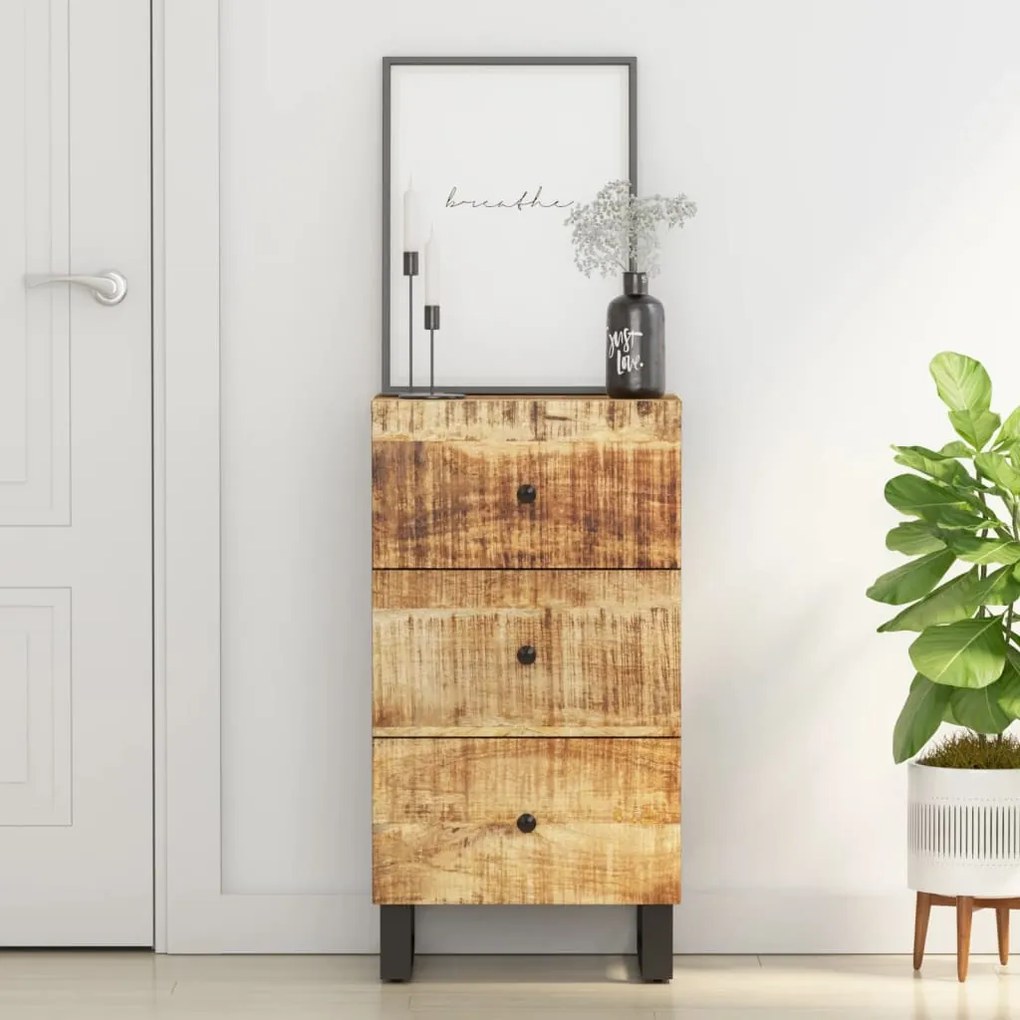 352905 vidaXL Servantă cu 3 sertare, 40x33,5x75 cm, lemn masiv de mango