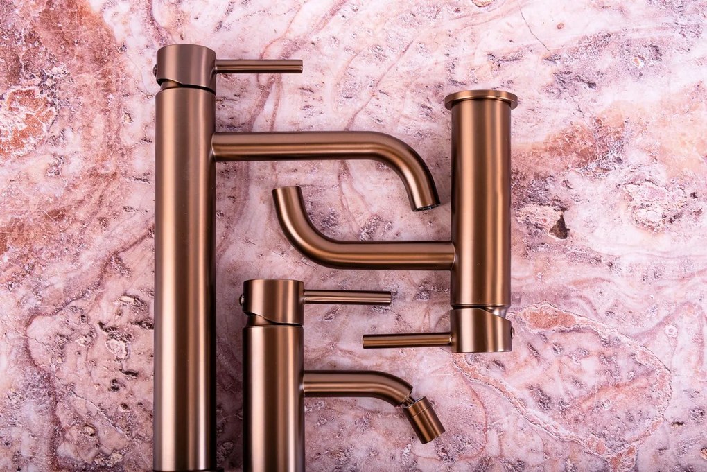Robinet pentru lavoar Rea Lungo Brush Copper high