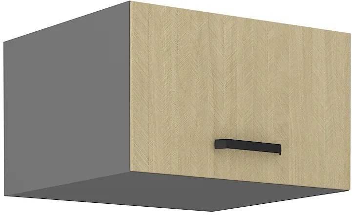 Dulap superior de bucătărie Scarmi 60 NAGU 36 1F (Antracit + Herringbone scandi). 1049772