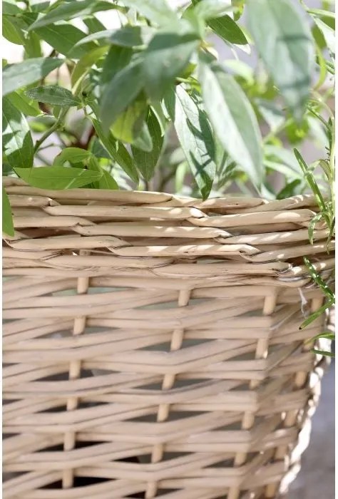 Set 3 jardiniere din rachita cu captuseala din plastic