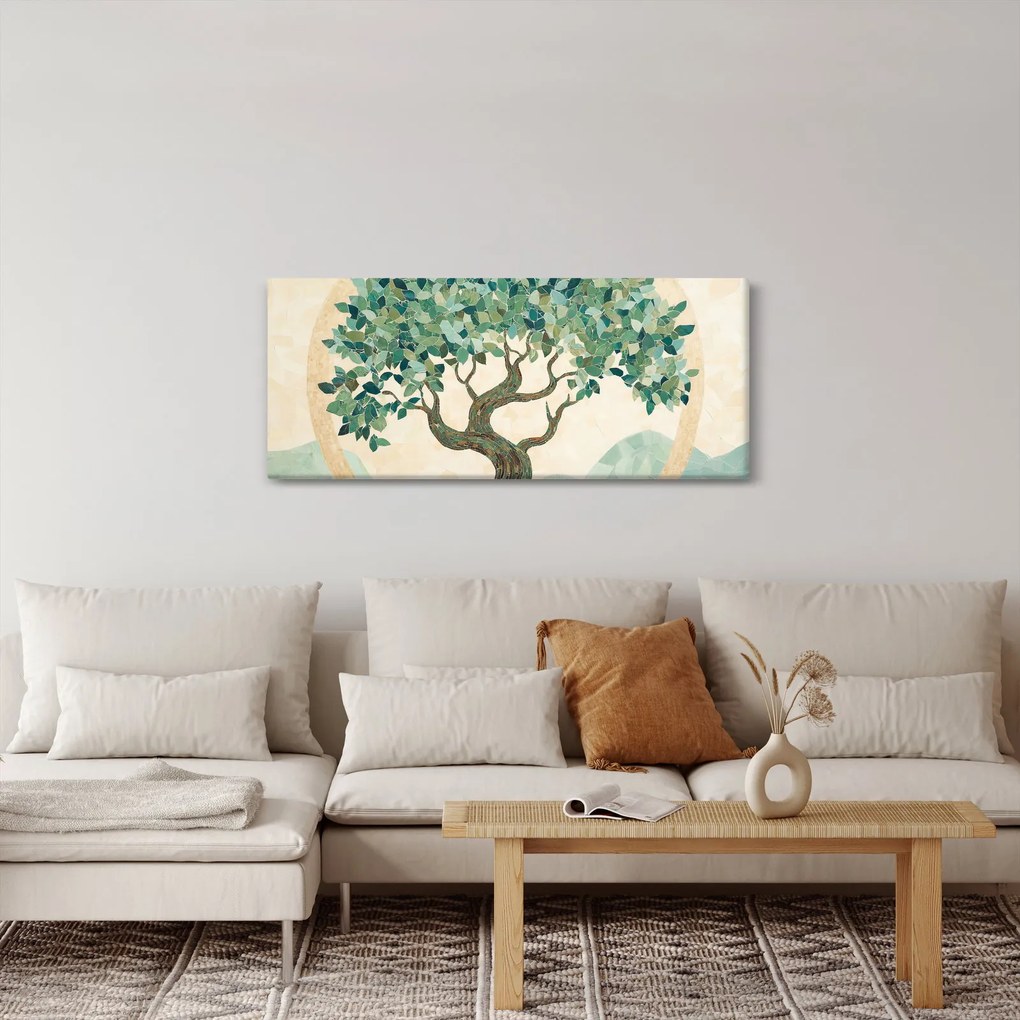 Tablou – Mozaic elegant cu arbore (120x50 cm)