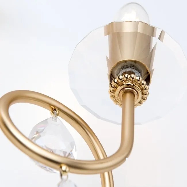 Aplica perete stil clasic cu cristale Swarovski Giada auriu mat