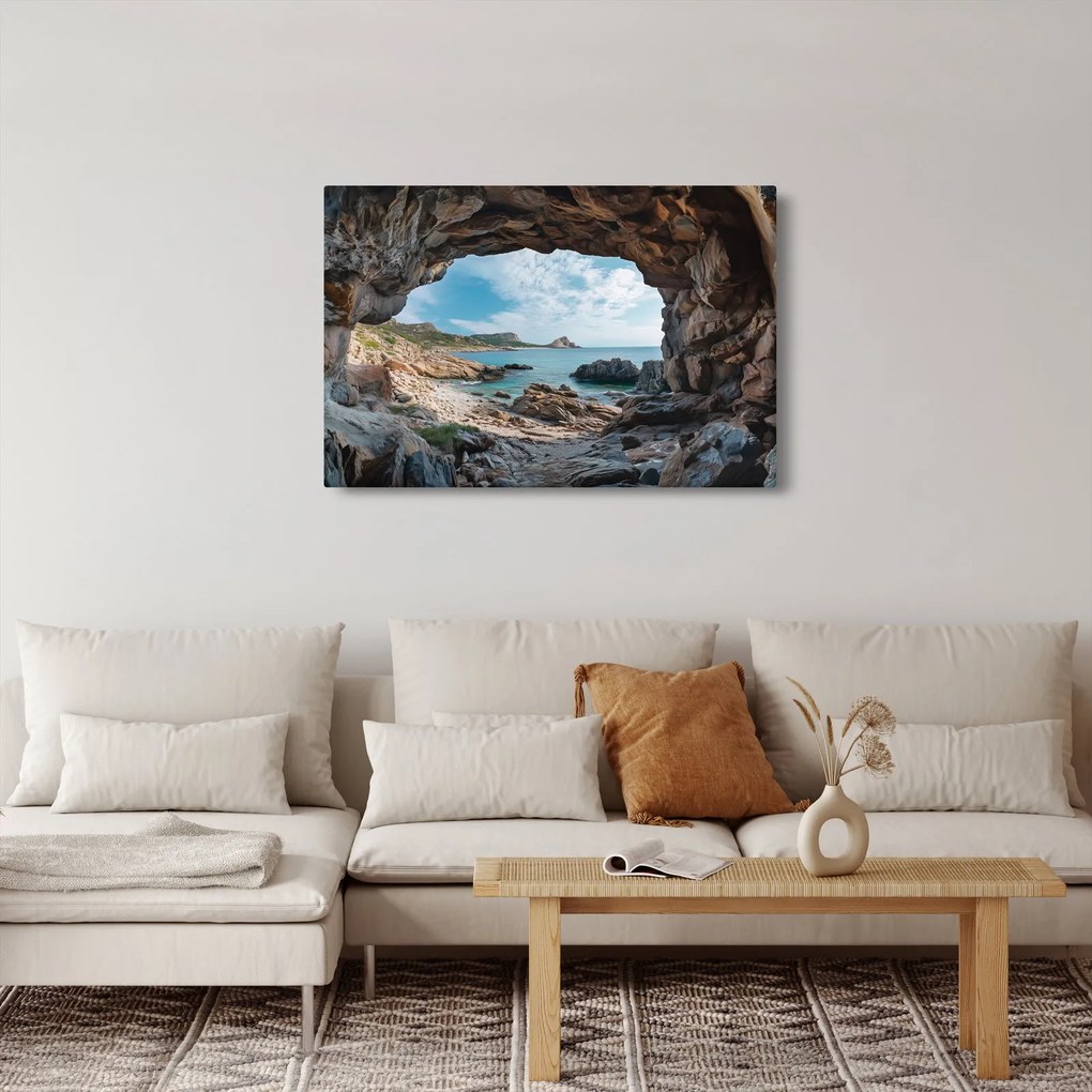 Tablou - Peșteră lângă mare (90x60 cm)