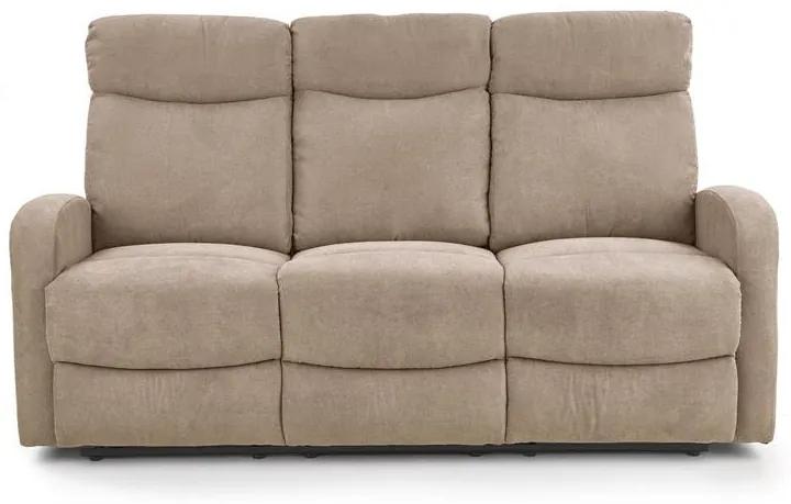Canapea recliner tapitata Oslo 3S Bej – H100
