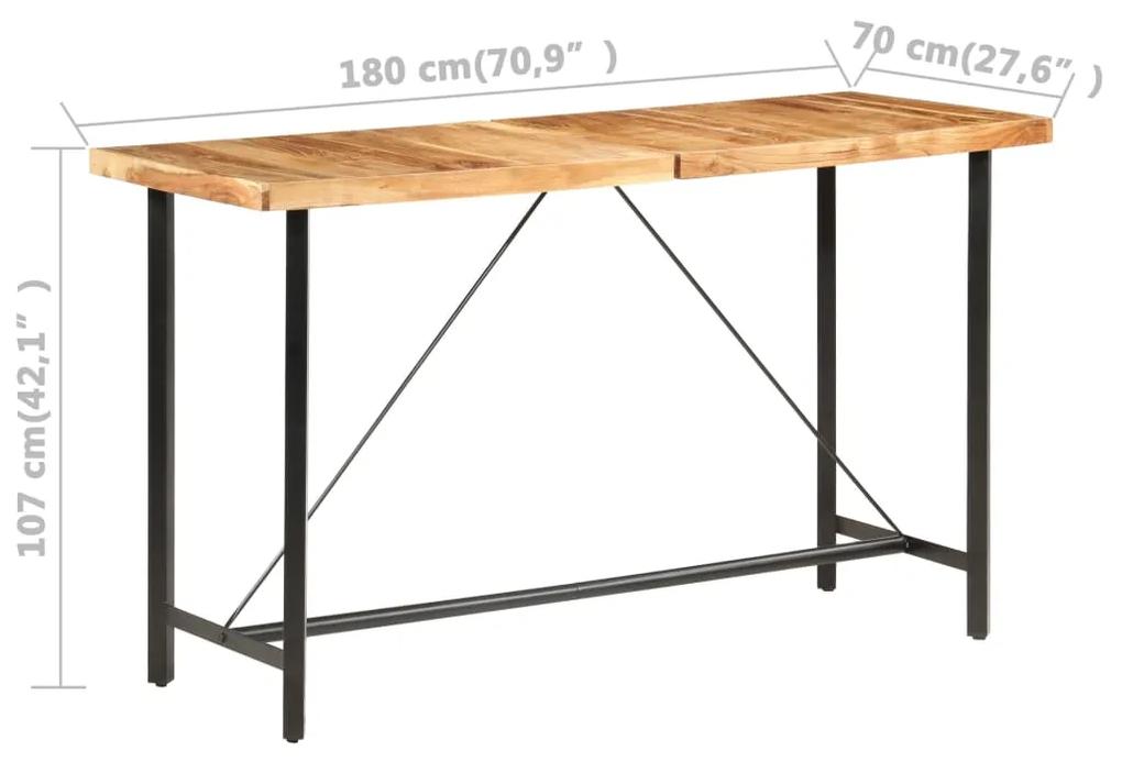 Masa de bar, 180 x 70 x 107 cm, lemn masiv de acacia 1, lemn masiv de acacia