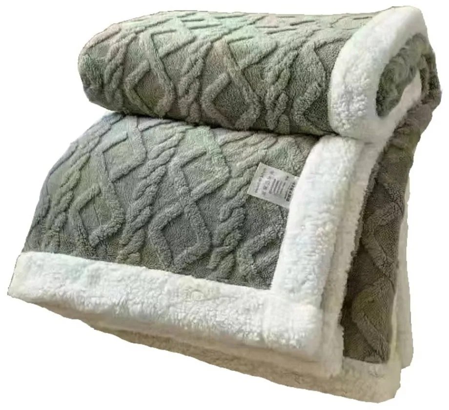Pătură verde din sherpa 150x200 cm Island – My House