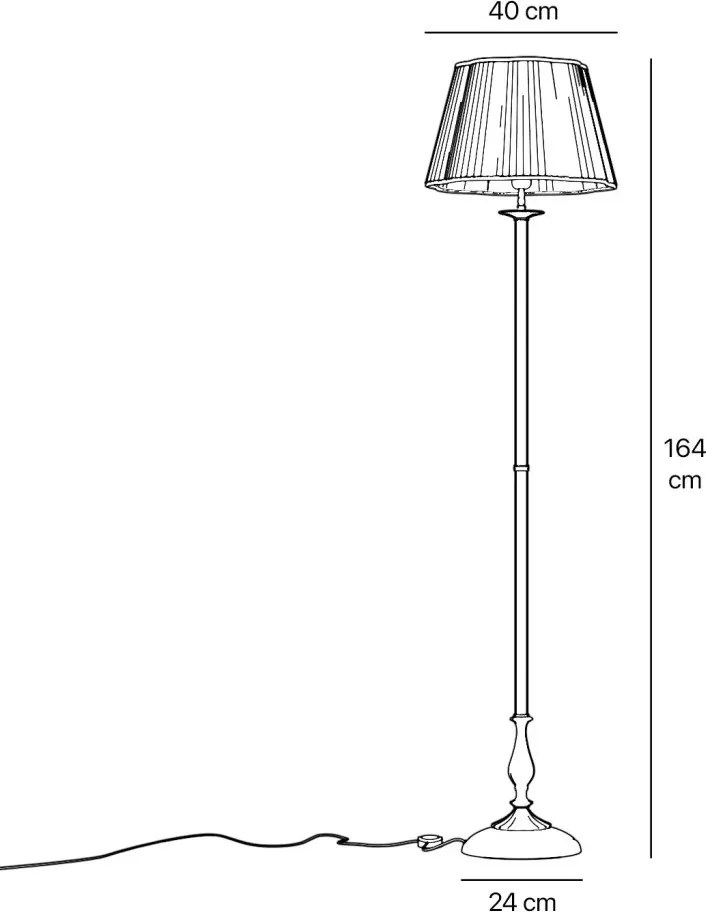 Lampadar, Lampa de podea din alama stil clasic Petalo